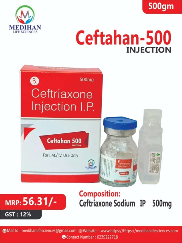 ceftahan 500 injection